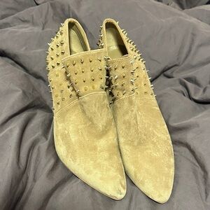 Sam Edelman Spiked Tan Suede Booties